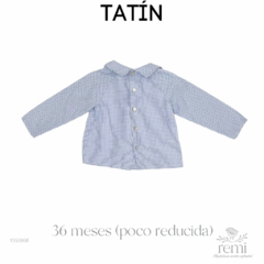 Camisa líneas azules y cuadros blancos 36 meses (poco reducida) Tatín - comprar en línea