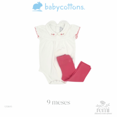 Conjunto 2 piezas body flores y leggings 9 meses Baby Cottons - comprar en línea
