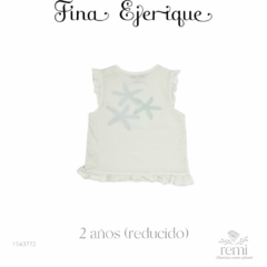 Blusa blanca estrellas de mar azules 2 años (reducida) Fina Ejerique - comprar en línea
