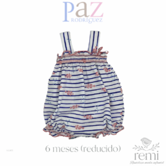 Ranita líneas azules y peces rosas 6 meses Paz Rodriguez - comprar en línea