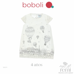 Vestido blanco con globos aerostáticos 4 años Boboli