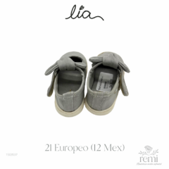 Tenis merceditas grises con moño 21 Europeo (12 Mex) Lia - comprar en línea