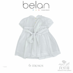 Vestido blanco con smock 6 meses Belán - comprar en línea