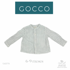 Camisa líneas punteadas grises 6-9 meses Gocco