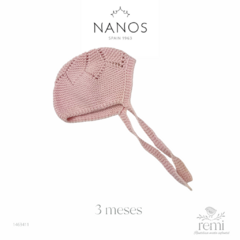 Capota de punto rosa 3 meses Nanos