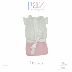 Ranita combinada blanca y rosa 3 meses Paz Rodríguez - comprar en línea