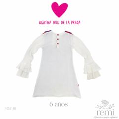 Vestido blanco con corazones 6 años Agatha Ruiz de la Prada - comprar en línea