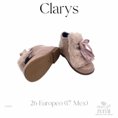 Botín charol con peluche rosa palo 26 Europeo (17 mex) Clarys - comprar en línea