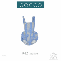 Ranita lino azul con líneas blancas 9-12 meses Gocco