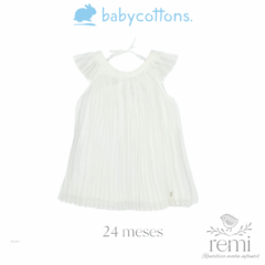 Vestido blanco plisado 24 meses Baby Cottons