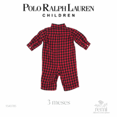Mameluco cuadros rojos y negros 3 meses Polo Ralph Lauren - comprar en línea