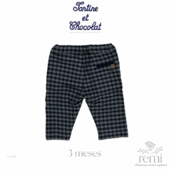 Pantalón pata de gallo azul con gris 3 meses Tartine et Chocolat - comprar en línea