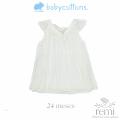 Vestido blanco plisado 24 meses Baby Cottons - comprar en línea