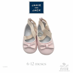 Zapato ballet suave bebé rosa con moño 6-12 meses Janie and Jack