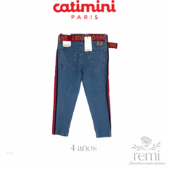 Jeans con cinturón y líneas rosas 4 años Catimini en internet