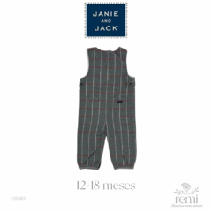 Overall micro pana gris con líneas rojas y blancas 12-18 meses Janie and Jack - comprar en línea