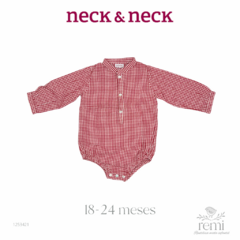 Camisa body cuadros rojos y blancos 18-24 meses Neck & Neck
