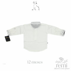 Camisa blanca acabado lino 12 meses Diseños Españoles - comprar en línea