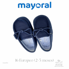 Zapato bebé azul 16 Europeo (2-5 meses aprox) Mayoral