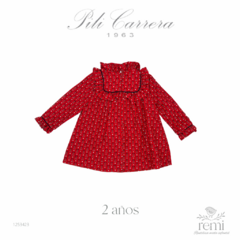 Vestido rojo con detalles azul marino 2 años Pili Carrera - comprar en línea