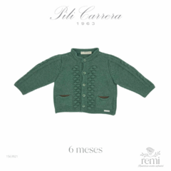Suéter de lana verde 6 meses Pili Carrera