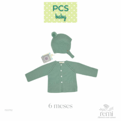 Jersey con capota verde 6 meses Pecesa Baby