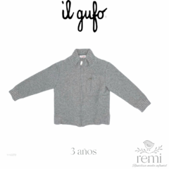 Suéter gris de lana y cashmere 3 años Il gufo