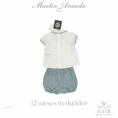 Conjunto 2 piezas camisa blanca y short azul 12 meses Martín Aranda - comprar en línea
