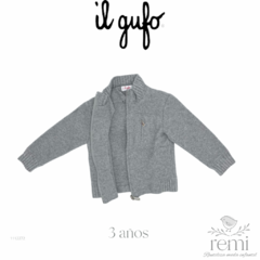 Suéter gris de lana y cashmere 3 años Il gufo - comprar en línea