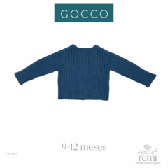 Suéter azul acabado lana 9-12 meses Gocco - comprar en línea
