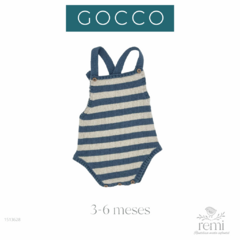 Ranita tejida azul con beige 3-6 meses Gocco