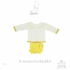 Conjunto 2 piezas jubón y pololo amarillo 6 meses (reducido) Artesanías Granlei - comprar en línea