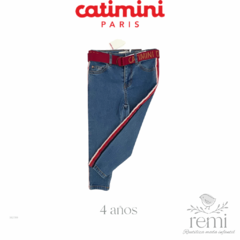 Jeans con cinturón y líneas rosas 4 años Catimini - comprar en línea