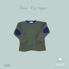 Suéter verde de lana 3 años Fina Ejerique