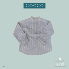 Camisa gris con líneas blancas 3-4 años Gocco