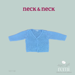 Suéter de punto azul cielo 6-9 meses Neck&Neck