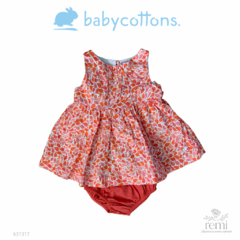 Vestido coral con cubre pañal 3 meses Baby Cottons