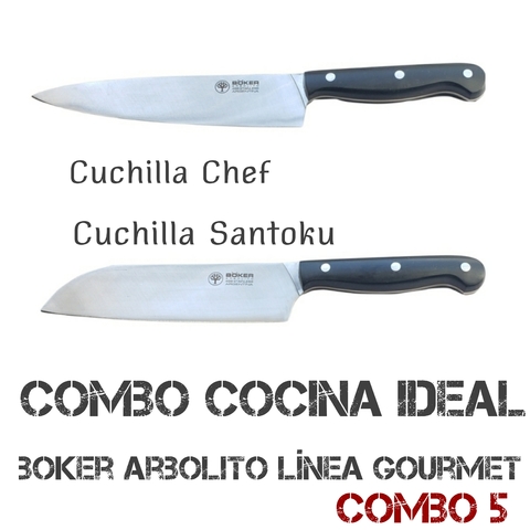 Combo cuchillas Gourmet Chef + Santoku