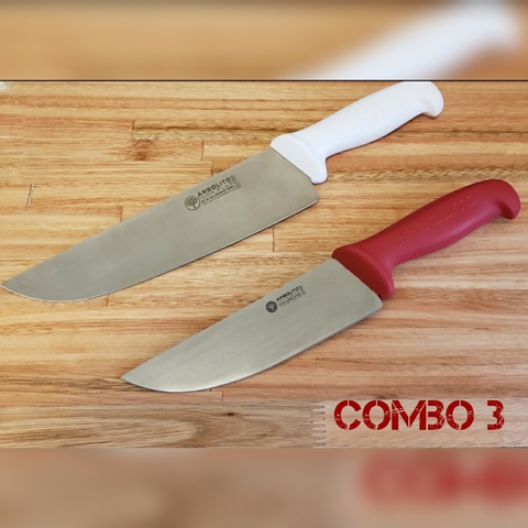 Combo de cuchillas cocina para diferenciar carnes y vegetales