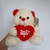 Urso de Pelúcia com Coração 20cm Fizzy FE7220 - comprar online