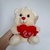 Urso de Pelúcia Fizzy com coração 20cm FC2785 - Olga Presentes