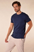 Camiseta Masculina Malha Azul Marinho - comprar online