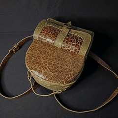 Mochila de cuero y pelo natural . - online store