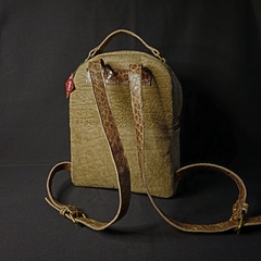 Mochila de cuero y pelo natural . - Distinguida Tradición | Marroquinería y Platería Criolla | Regalos exclusivos | San Rafael Mendoza