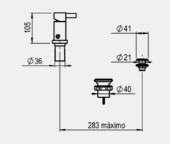 HMET ONE BLOCK BIDET MONOCOMANDO CROMO - comprar online