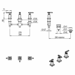 HMET GEOMETRY LEVER BIDET - comprar online