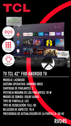 TV TCL 42" FHD ANDROID TV - comprar online