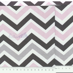 Chevron Carol cor 01 (Rosa com Cinza)