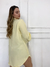 Conjunto Camisa e Cropped Amanda - Amarelo Manteiga na internet