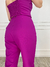 Conjunto Alfaiataria Cropped e Calça Linda - Fucsia - Vierbo - Moda Feminina com Elegância e Estilo